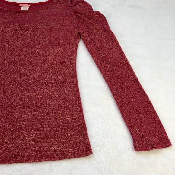 ✨Vintage✨ April, Puff Shoulder Sparkly Long Sleeve, Size S - Picture 9 of 13